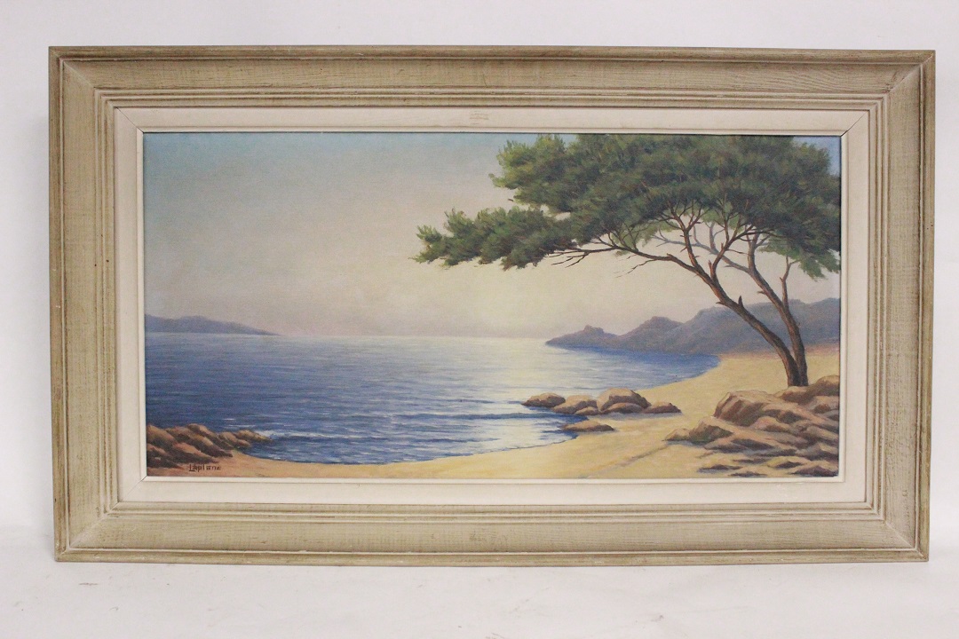 Quadro su Tela Paesaggio di mare, dipinto di olio su tela